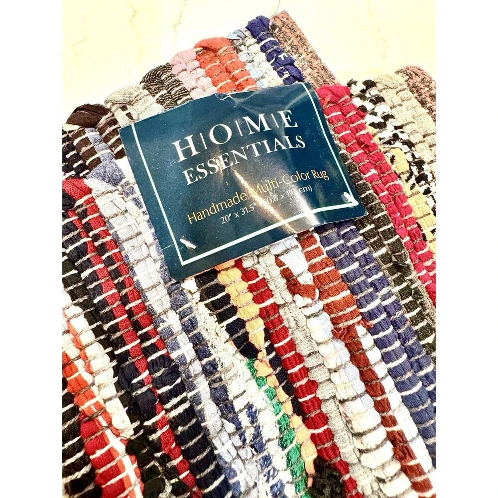 Chindi‎ Home Collection Rag Rug Handwoven Multicolor 20x31.5